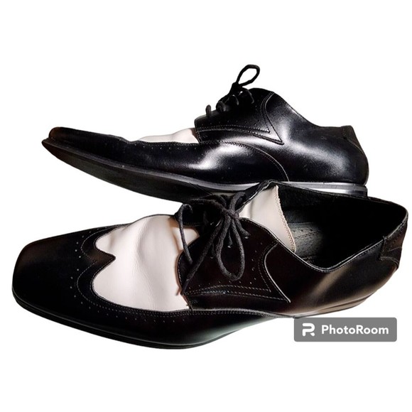 Stacy Adams Leather Oxford Wingtip Black/White Size 11.5 Pachuco main image 5